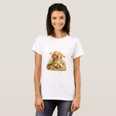 Goldendoodle Kaffee-Shirt T-Shirt (Vorne ganz)