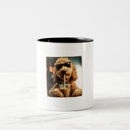 Goldendoodle-Kaffeetasse Zweifarbige Tasse (Mittel)