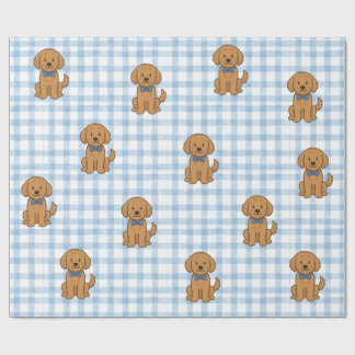 Goldendoodle-Kariertes Papier Geschenkpapier