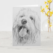 Goldendoodle Karte (Gelbe Blume)
