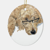 Goldendoodle Keramikornament (Links)