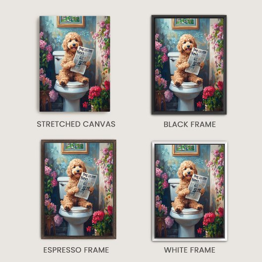 Goldendoodle Kunst, Dichtung und Musik Spaß Leinwanddruck