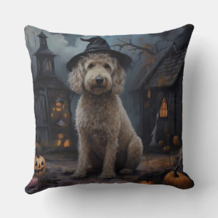 Goldendoodle Kürbisse Halloween Gruselig Kissen