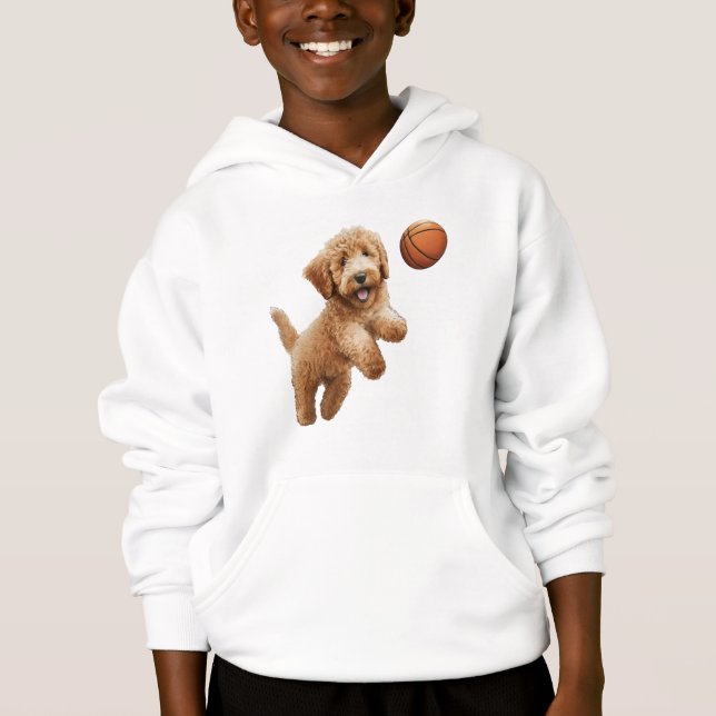 Goldendoodle Labradoodle Basketballsport lustig Hoodie (Vorderseite)