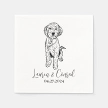 Goldendoodle Labradoodle Custom.Napkin Hund Hochze