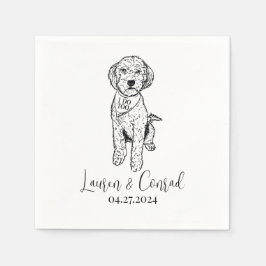 Goldendoodle Labradoodle Custom.Napkin Hund Hochze Serviette
