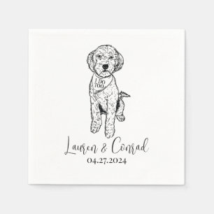 Goldendoodle Labradoodle Custom.Napkin Hund Hochze Serviette