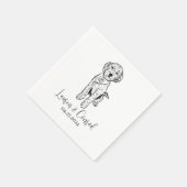 Goldendoodle Labradoodle Custom.Napkin Hund Hochze Serviette (Ecke)