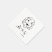 Goldendoodle Labradoodle Custom.Napkin Hund Hochze Serviette (Ecke)