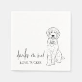 Goldendoodle Labradoodle Custom.Napkin Hund Hochze Serviette (Vorderseite)