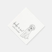 Goldendoodle Labradoodle Custom.Napkin Hund Hochze Serviette (Ecke)