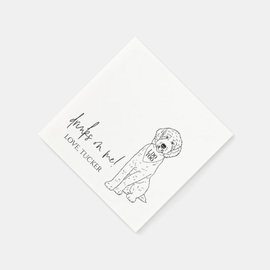 Goldendoodle Labradoodle Custom.Napkin Hund Hochze Serviette (Ecke)
