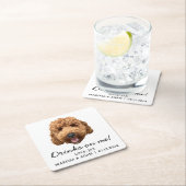 Goldendoodle Labradoodle Hochzeitspapier-Untersetz Rechteckiger Pappuntersetzer (Vor Ort)