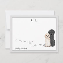 Goldendoodle Labradoodle Hunde Grau-Grenz-Monogram