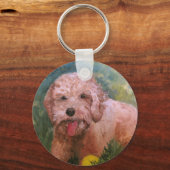 Goldendoodle/ Labradoodle.Key Chain Schlüsselanhänger (Vorderseite)