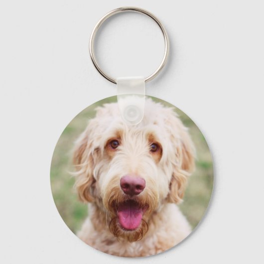 Goldendoodle Lächeln Schlüsselanhänger (Vorderseite)
