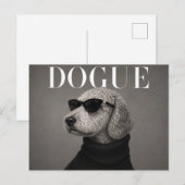 Goldendoodle Luxus-Mode-Editorial Postkarte (Vorne/Hinten)