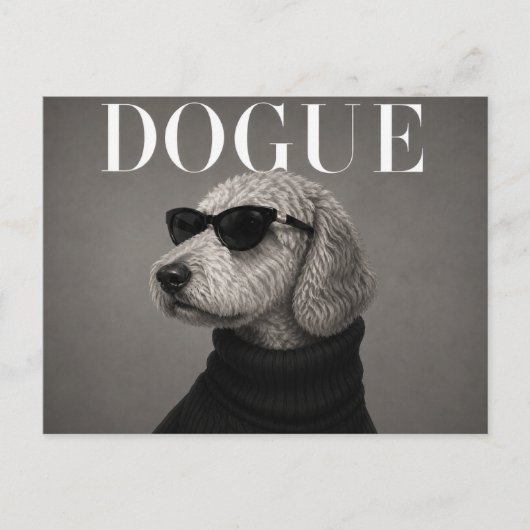 Goldendoodle Luxus-Mode-Editorial Postkarte (Vorderseite)