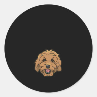 Goldendoodle-Mama Doodle Mama Golden Doodle Runder Aufkleber