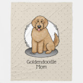 Goldendoodle-Mama Doodle-Mama (goldrot) Hundemutte Fleecedecke (Vorderseite)