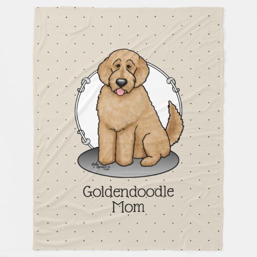 Goldendoodle-Mama Doodle-Mama (goldrot) Hundemutte Fleecedecke (Vorderseite)