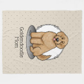 Goldendoodle-Mama Doodle-Mama (goldrot) Hundemutte Fleecedecke (Vorderseite (Horizontal))