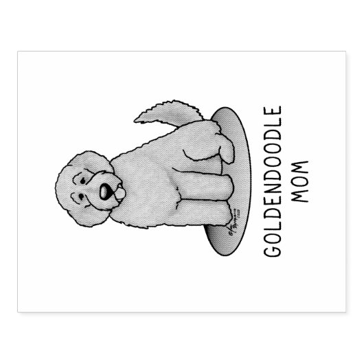 Goldendoodle-Mama Doodle-Mama (goldrot) Hundemutte Gummistempel (Prägung)