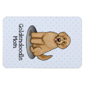 Goldendoodle-Mama Doodle-Mama (goldrot) Hundemutte Magnet (Horizontal)