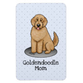 Goldendoodle-Mama Doodle-Mama (goldrot) Hundemutte Magnet (Vertikal)