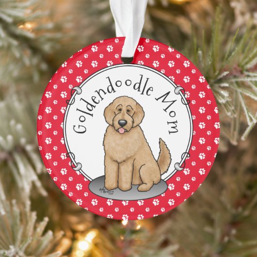Goldendoodle-Mama Doodle-Mama (goldrot) Hundemutte Ornament (Baum)