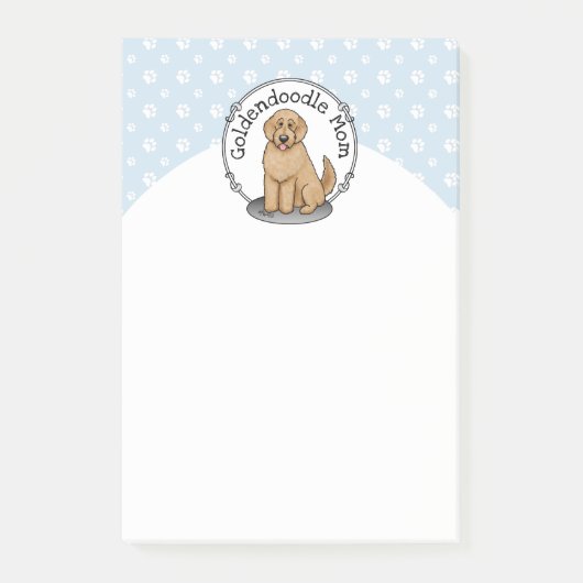 Goldendoodle-Mama Doodle-Mama (goldrot) Hundemutte Post-it Klebezettel (Vorderseite)