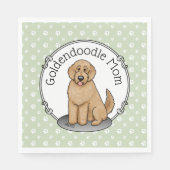 Goldendoodle-Mama Doodle-Mama (goldrot) Hundemutte Serviette (Vorderseite)