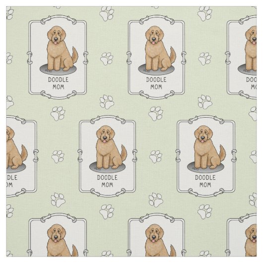 Goldendoodle-Mama Doodle-Mama (goldrot) Hundemutte Stoff (Muster)