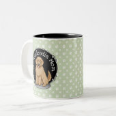 Goldendoodle-Mama Doodle-Mama (goldrot) Hundemutte Zweifarbige Tasse (Vorderseite Links)