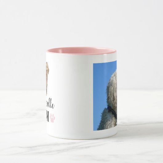 Goldendoodle Mama mit personalisiertem Foto Tasse (Zentrum)