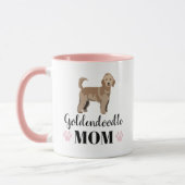 Goldendoodle Mama mit personalisiertem Foto Tasse (Links)