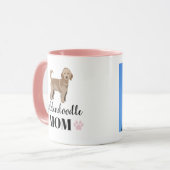 Goldendoodle Mama mit personalisiertem Foto Tasse (Vorderseite Links)