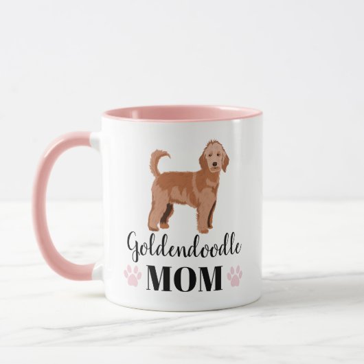 Goldendoodle Mama mit personalisiertem Foto Tasse (Links)