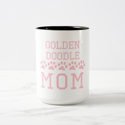 Goldendoodle Mama Zweifarbige Tasse (Mittel)