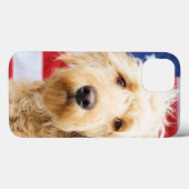 Goldendoodle mit amerikanischer Flagge Case-Mate iPhone Hülle (Rückseite (Horizontal))