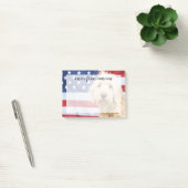 Goldendoodle mit amerikanischer Flagge Post-it Klebezettel (Büro)