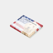 Goldendoodle mit amerikanischer Flagge Post-it Klebezettel (angewinkelt)