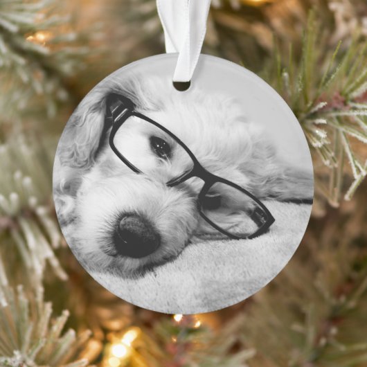 Goldendoodle mit Brille Ornament (Baum)