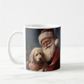 Goldendoodle mit dem Weihnachtsmann Weihnachten Kaffeetasse (Links)