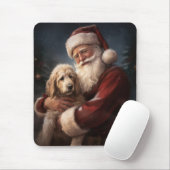 Goldendoodle mit dem Weihnachtsmann Weihnachten Mousepad (Mit Mouse)