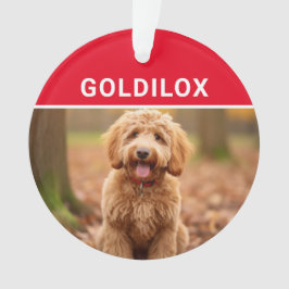 Goldendoodle mit Hundes Name Foto Weihnachten Ornament
