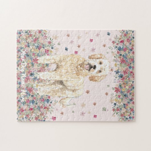 Goldendoodle mit mittellangen Haaren Puzzle (Horizontal)