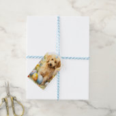 Goldendoodle mit Ostereiern Geschenkanhänger (Mit Garn)