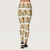 Goldendoodle mit Ostereiern Leggings (Rückseite)