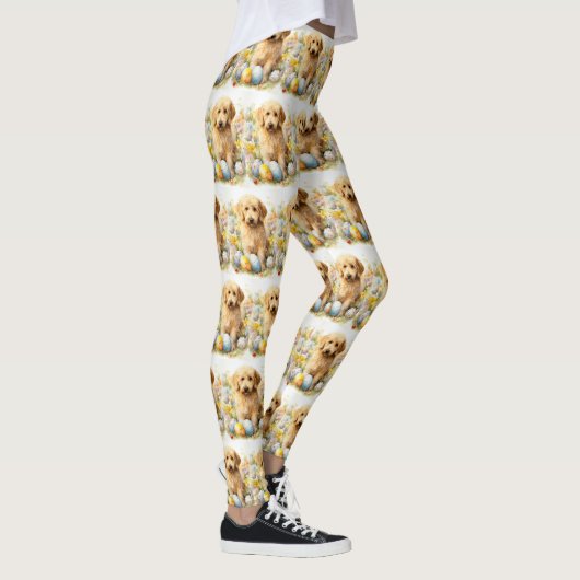 Goldendoodle mit Ostereiern Leggings (Rechts)